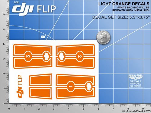 DJI Flip Racing Stripes With Battery Decals Number #1-3 Sticker Skin - Picture 16 of 23