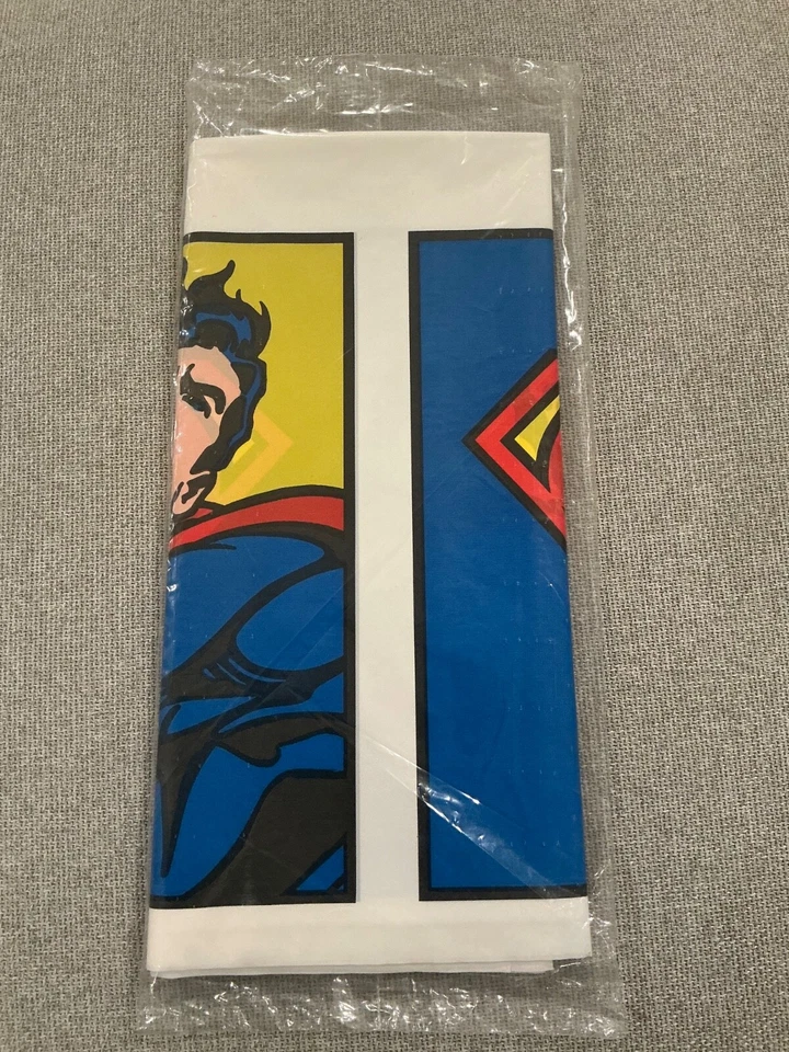 De colección 1993 American Greetings Superman Mantel Plástico 54" x 94" Fiesta Picnic Foto 4 de 4