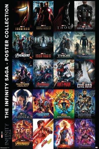 Marvel Infinity War Saga Movie Posters Collage POSTER 61x91