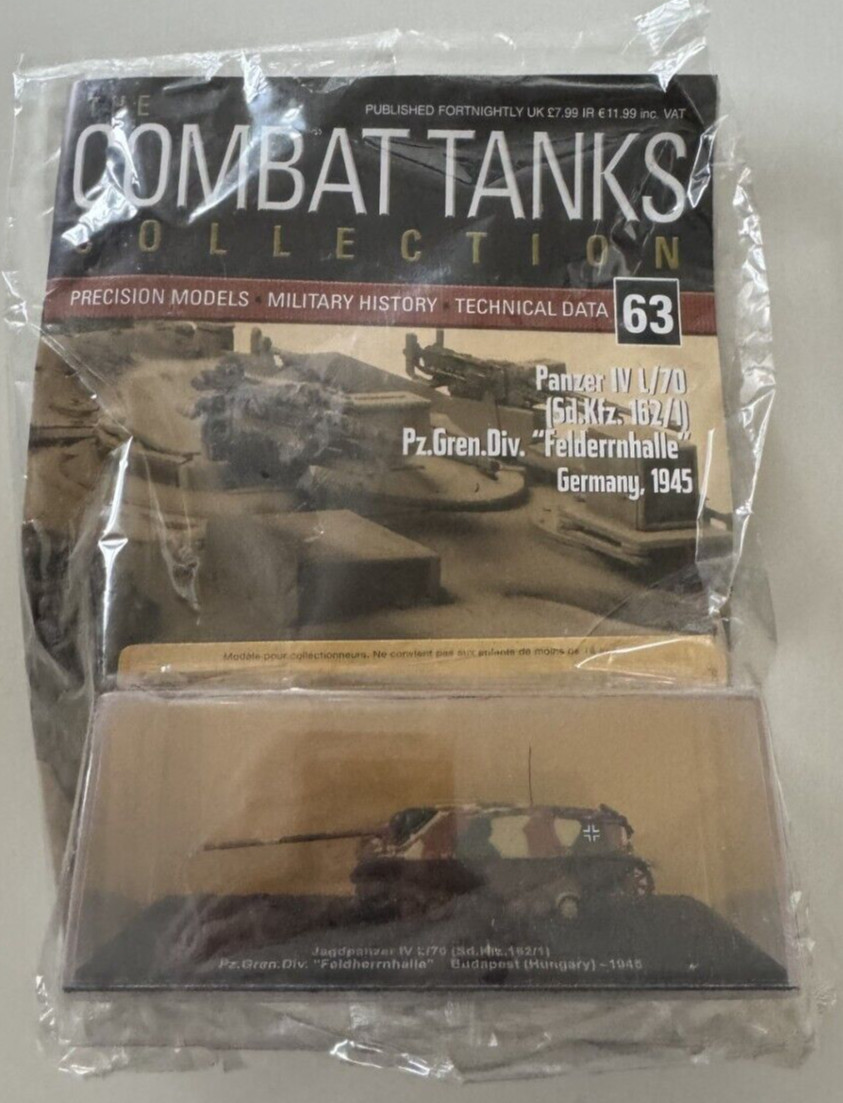 DeAgostini COMBAT TANKS Magazine & Model Germany 1945 Tank Issue 63 New & Sealed