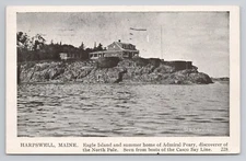 Eagle Island Summer Home of Admiral Peary Harpswell Maine Postcard