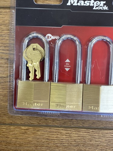 Master Lock 140QLH Solid Brass Keyed-Alike Wide Padlock 1-9/16 in. - Picture 6 of 14
