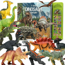 Dinosaurs Sound Book,12pcs Interactive Dino Action Figure Toys For Toddler Kids