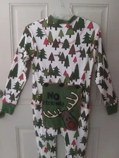 NWT LAZY ONE Flapjacks One Piece Pajamas Trees Deer Unisex Adult Size XS