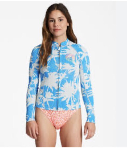 BNWT BILLABONG WOMENS PEEKY WETSUIT JACKET (BLUE HAWAII) SIZE AUS8/ US4 $199 - Picture 4 of 5