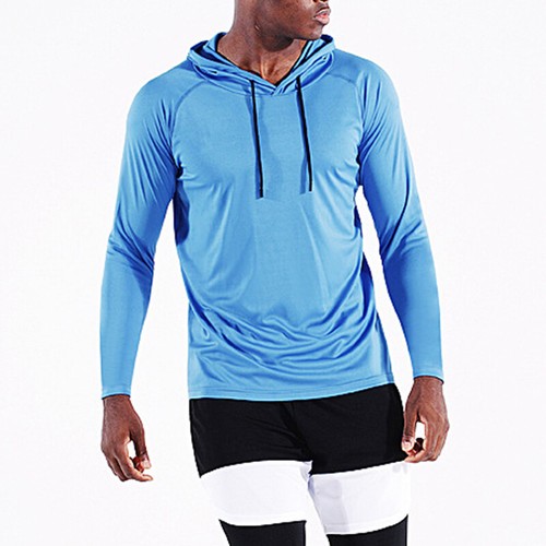 Outdoor Tops Men's Activewear Gym Running Sport Long Sleeve Hoodies Summer Thin - Picture 9 of 41