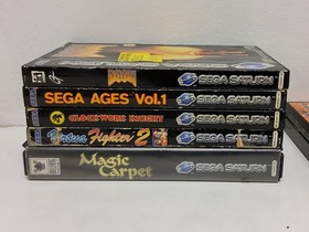 7 x Sega Saturn Game Joblot - Doom Virtua Fighter Clockwork Knight Wing Arms 48