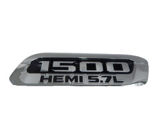 Oem 2019-24 Dodge Ram 1500 Hemi 5.7l Right Passenger Hood Emblem Chrome Black