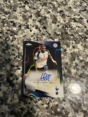 2025-26 Topps Chrome UCC Soccer Mohammed Kudus Black Lava Refractor Auto # 1/10