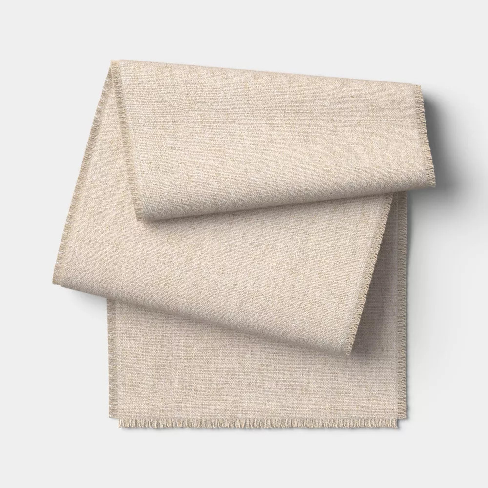 90x20 Woven Table Runner Natural - Threshold 4090₽