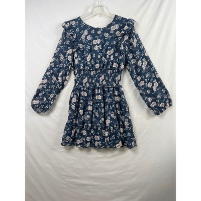 Altar'd State Floral Mini Dress Womens XL Navy Blue Smocked Ruffle Cottage Core | eBay Altar'd State Floral Mini Dress Womens XL Navy Blue Smocked Ruffle Cottage Core | eBay