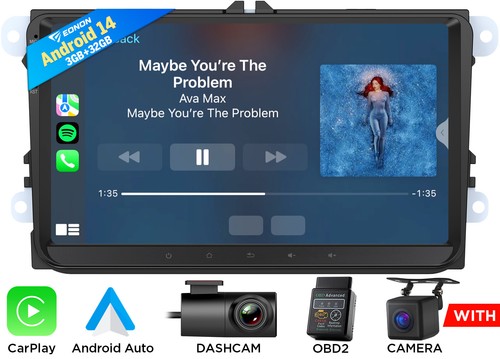 For VW Golf Jetta Passat RNS510 9" Android 14 Car Stereo Radio GPS CarPlay DAB+ - Picture 30 of 31