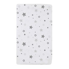 American Baby Company 15" x 33" Fitted Bassinet Sheet, Printed 100 Natural Cott
