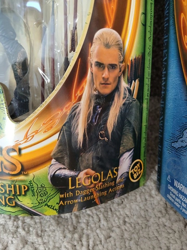 Paquete ToyBiz de El Señor de los Anillos - FOTR Legolas y Eowyn en Armadura - Nuevo en Caja Foto 4 de 4