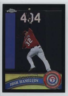 2011 Topps Chrome Black Refractor /100 Josh Hamilton #60 19wj