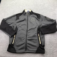 Vanderbilt Commodores Jacket Mens Large Gray Black NCAA Campus Heritage Full Zip