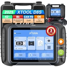 XTOOL D8S V2.0 OBD2 Diagnostic Tool Scanner All System Active Test SRS ABS TPMS