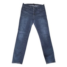 J.Crew High-Rise Skinny Jeans Womens 31 Button Fly Dark Wash Blue AB568