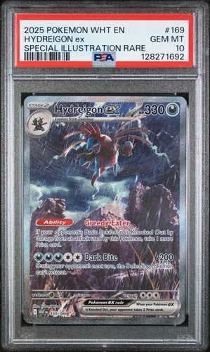 2025 POKEMON WHITE FLARE SIR HYDREIGON EX PSA 10 #169