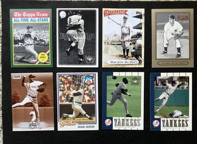   Vintage Yankees Legends 13 Card Lot   Ruth, Berra, Jeter, Jackson & More  