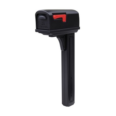 Gibraltar Mailboxes GCL10000B Classic Standard Plastic Black Post Mount Mailbox