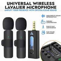 3.5mm Wireless Lavalier Microphone Portable Clip-on Lapel Mic for iPhone Android