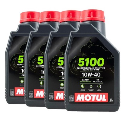 MOTUL 5100 SAE 10W-40 4T Motorradöl JASO MA2, API SM, API SL, 4x1 Liter