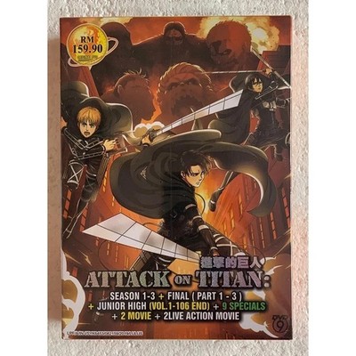 Attack On Titan ANIME DVD ENGLISH DUBBED Complete Season 1-4