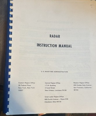 Early 100% Unmarked 120 Pg Radar Instruction Manual U.S. Maritime Administration