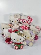 LOT OF 7 Hello Kitty Plush Ty Beanie Babies Various Holiday Collectibles