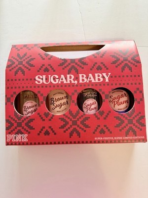 PINK sugar Baby Gift Set Brown Sugar & Sugar Plum Body Lotion + Spritz Mist 4 Pc