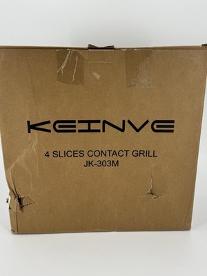 KEINVE JK-303M 4 Slice Contact Grill Panini Press Electric Indoor Grill