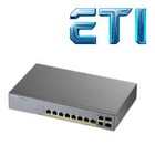 ZYXEL GS1350-12HP POE 130W, 8xGIGA RJ45 POE, 2xGIGA RJ45, 2xGIGA SFP