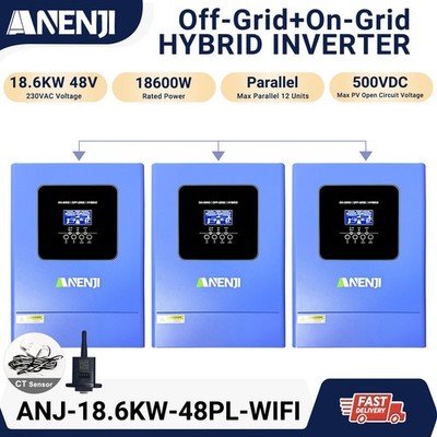 18.6KW 48V Hybrid Solar Wechselrichter On Grid+Off Grid MPPT 120A 500V WIFI+CT