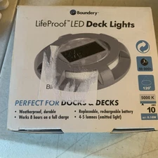 Boundery LifeProof Weatherproof LED Solar Deck Lights with Sensor WYZ