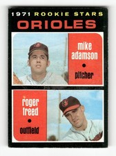 1971 Topps Rookie Stars Mike Adamson / Roger Freed #362 Orioles