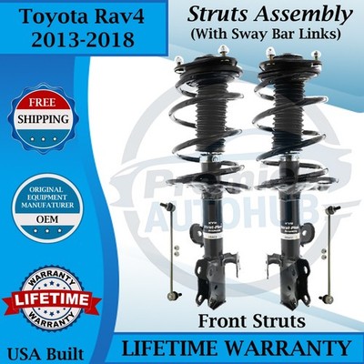 KYB OEM Front Struts Assembly W/Sway Bar For 2013-2018 Toyota Rav4 9 Yr.Warranty