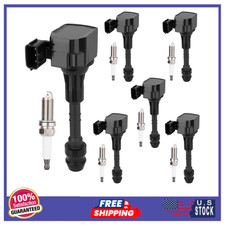 Set of 6 UF349 Ignition Coil Pack Compatible with 2001-2019 Infiniti Nissan S...