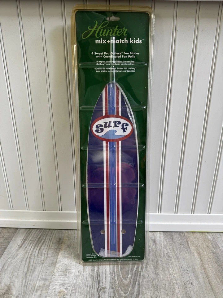 Hunter Surfboard Fan Blades Surf Decor Beach House Bar Pink / Blue Reversible - Image 3 of 4