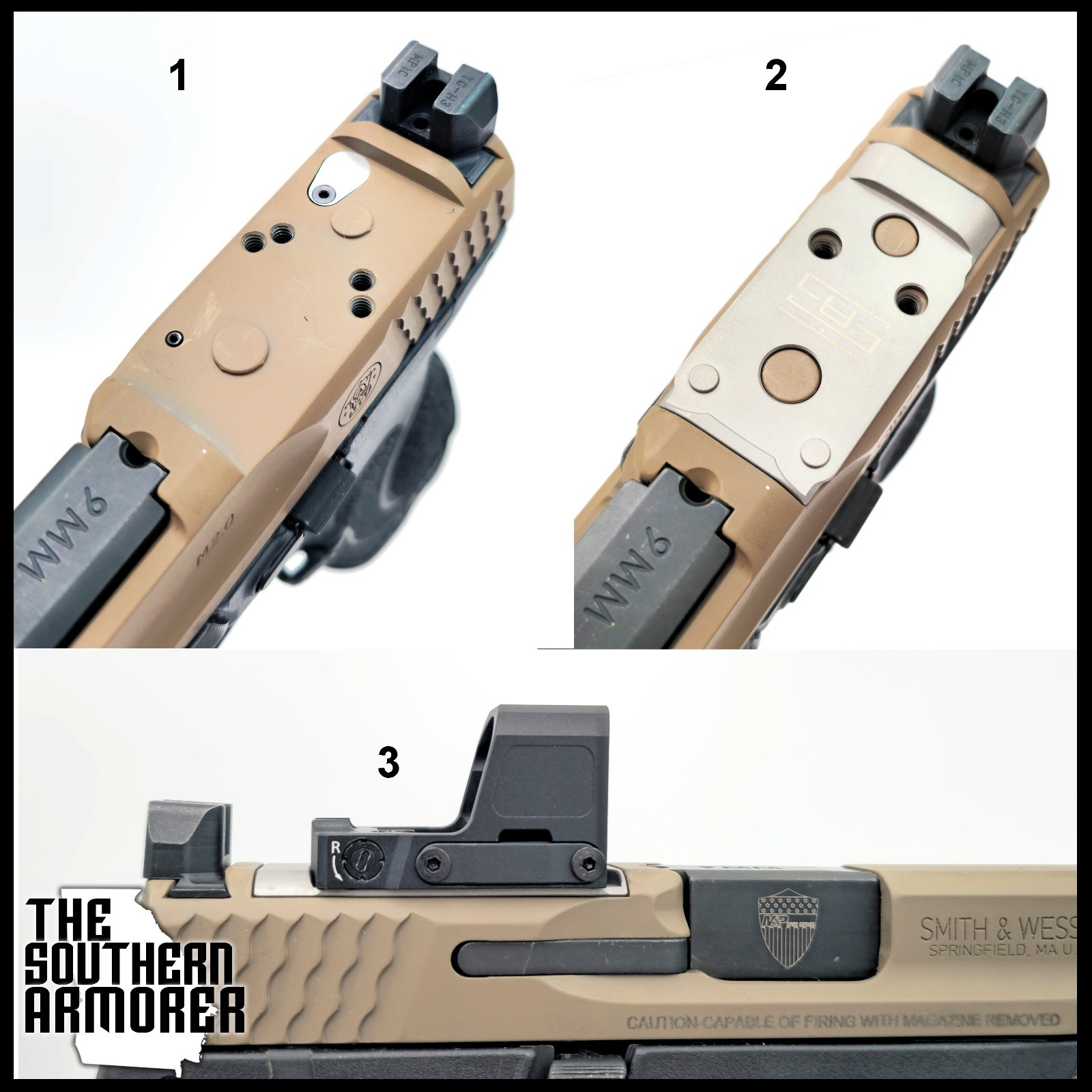 Adapter Plate for RMSc Optic 407K 507K & S&W M&P M2.0 and -Screws & Hex Key incl
