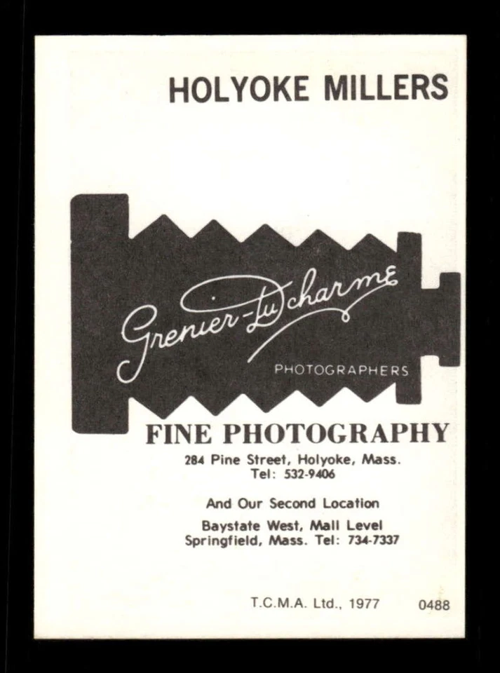 1977 TCMA Holyoke Millers 488 Dave Smith  Pitcher EX to EXMT BXCP54 - Image 2 of 2