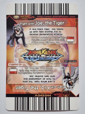 Animal Kaiser Promotion Card (A043/044: Joe, the Tiger Vs Kid, the
