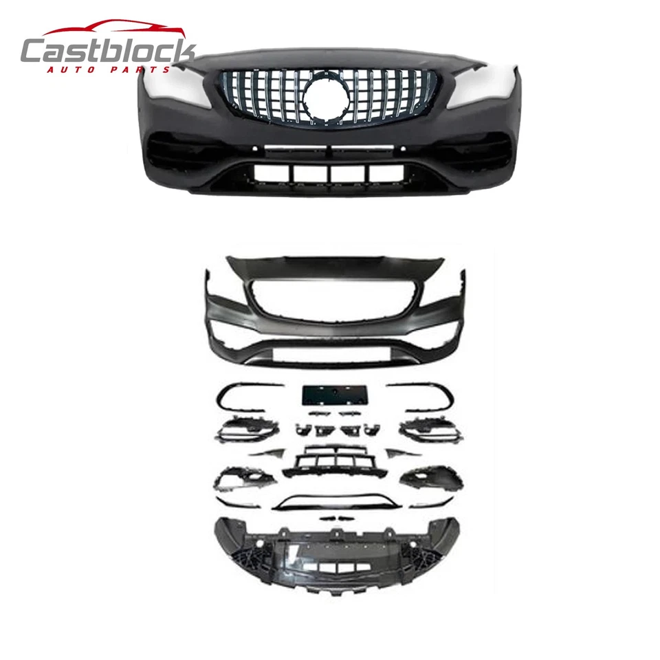 For 2013-2019 Mercedes Benz CLA Class W117 Facelift CLA 45 Front Bumper Kit - Image 3 of 4