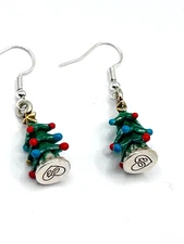 Brighton Christmas tree custom french wire earrings NWOT