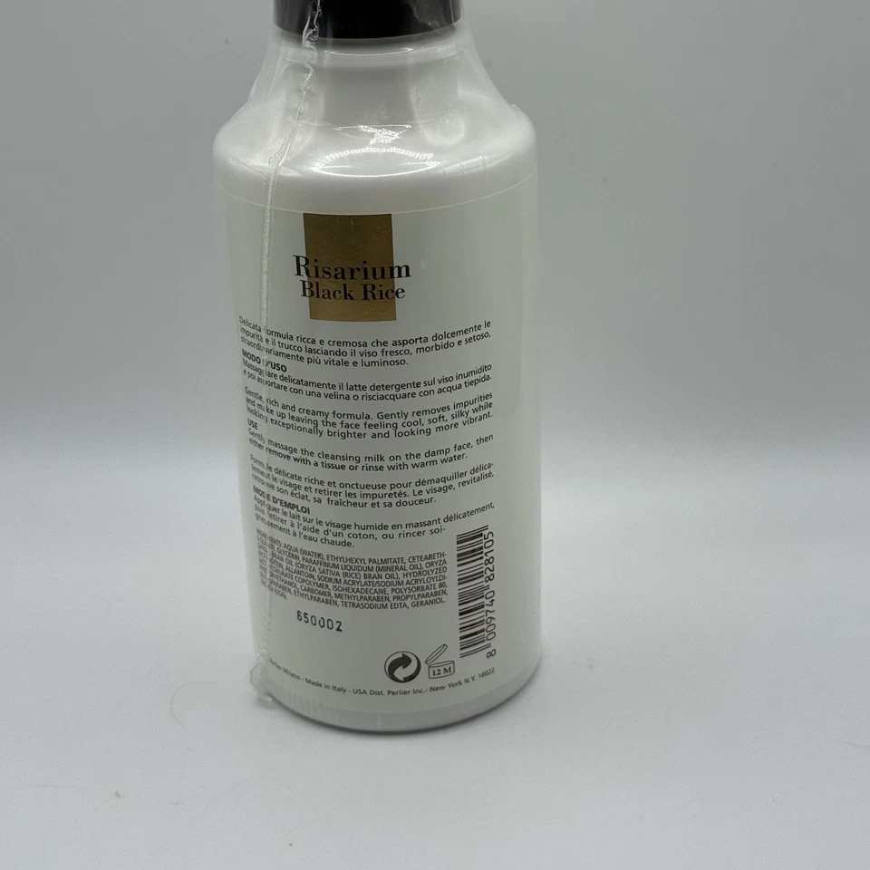 Leche limpiadora iluminadora de arroz negro Perlier Risarium 8,4 oz sellada Foto 3 de 4