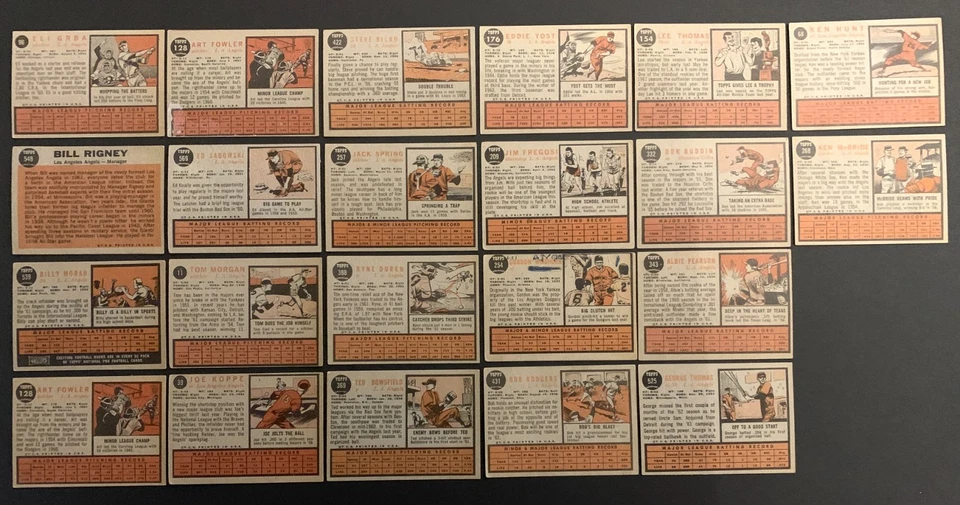 1962 - Topps - LA Angels (22 tarjetas) - Jim Fregosi, Eddie Yost - ¡MLB DE COLECCIÓN! Foto 2 de 2