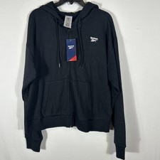 50 Reebok Women's Ri Small Logo French Terry Full Zip Hooded Jacket