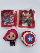 2024 Lot Of 4 McDonald's Happy Meals Plush Toy Captain America Brave New World