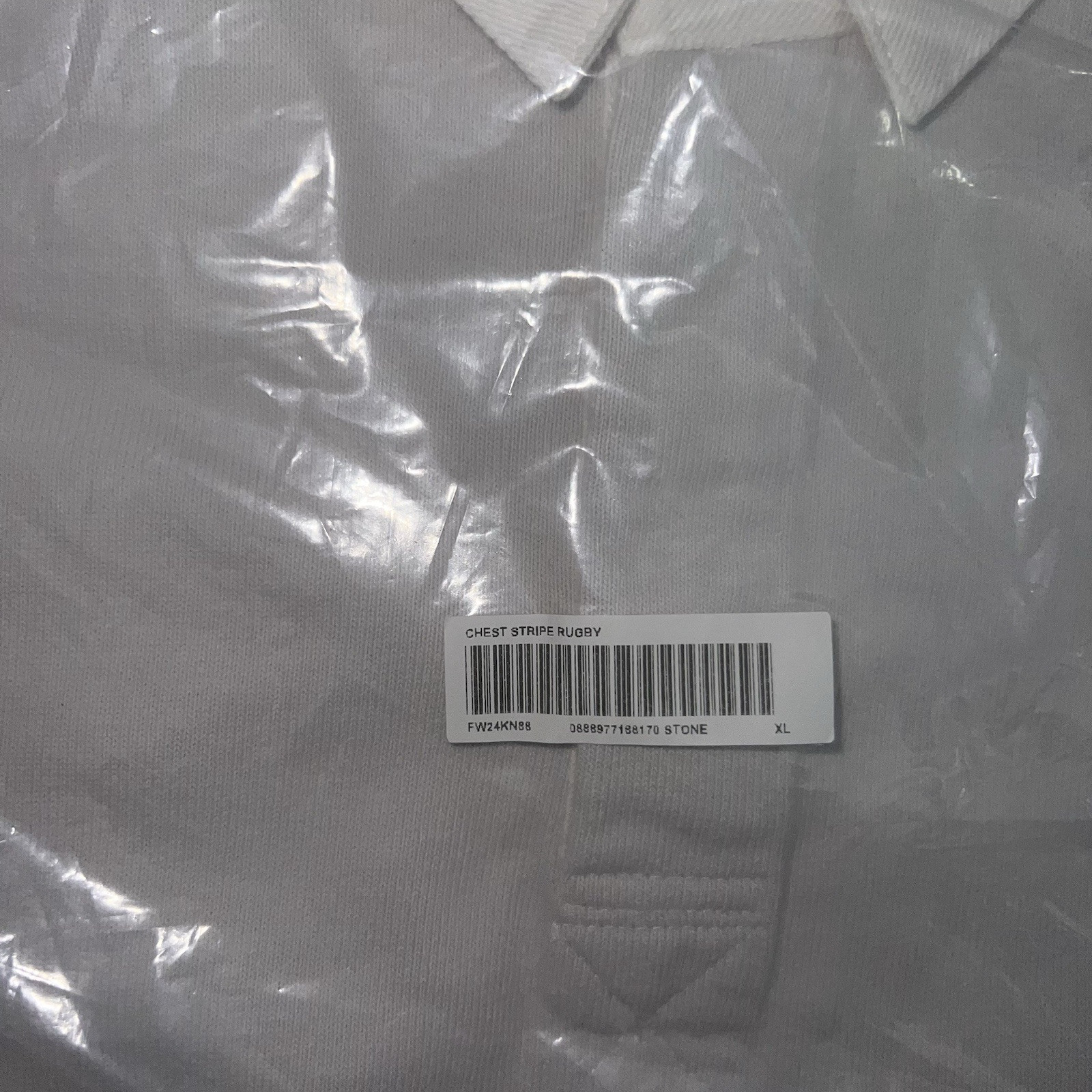 In-Hand Supreme Chest Stripe Rugby White Size: XL image 4