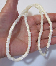 Mop Mother of Pearl Shell Pikake Flower Bead Necklace 5mm*20 inch